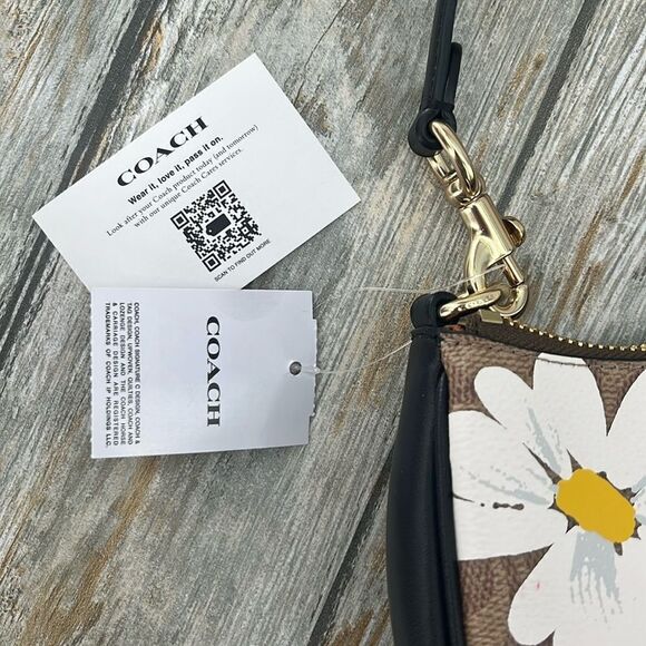 Coach Teri Shoulder Bag With Floral Daisy Print Crossbody Purse - Picture 5 of 8